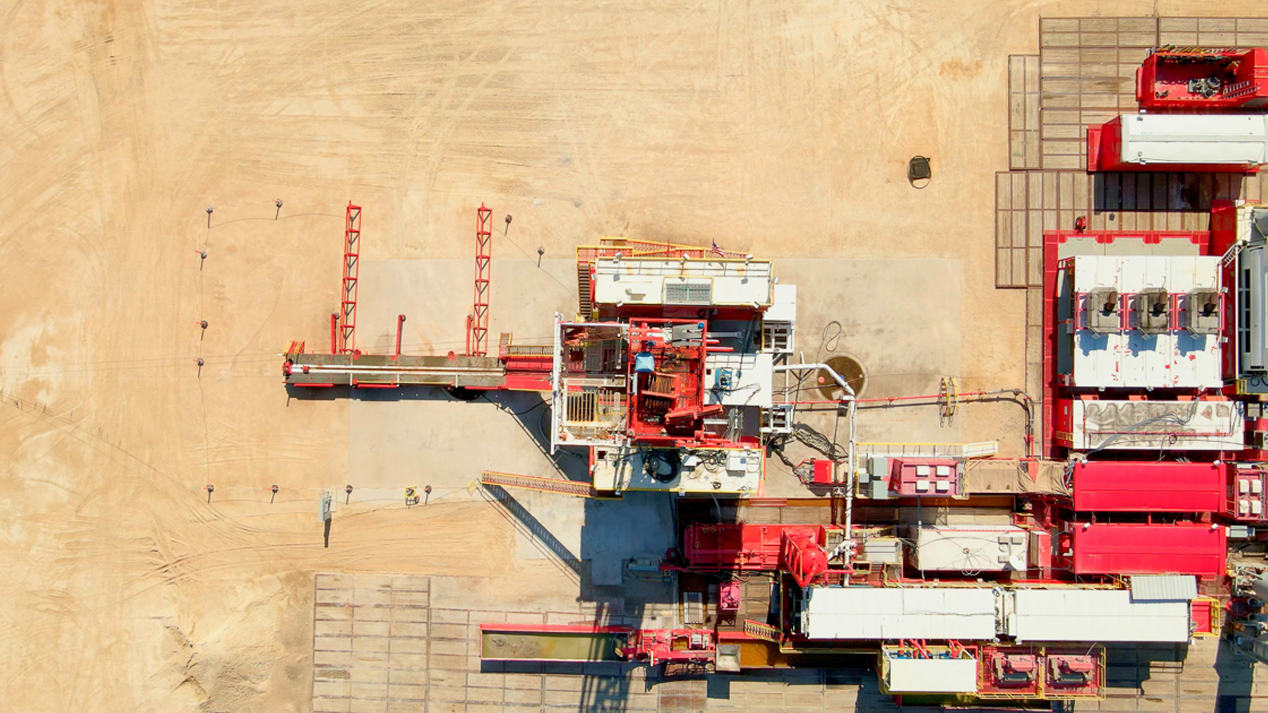 Top view of Halliburton rig site