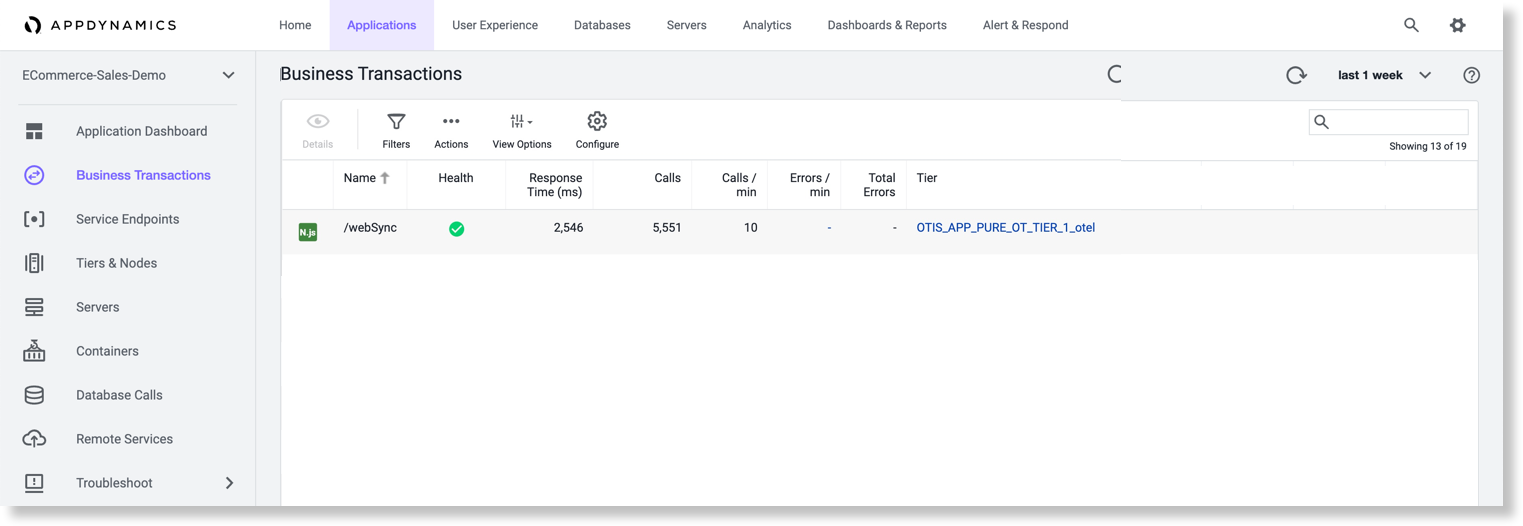 Business Transactions UI