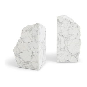 Howlite Mineral Bookends 