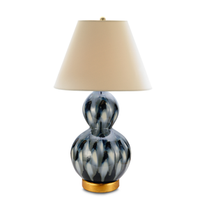 Small Pheasant Feather Table Lamp, Base Only 