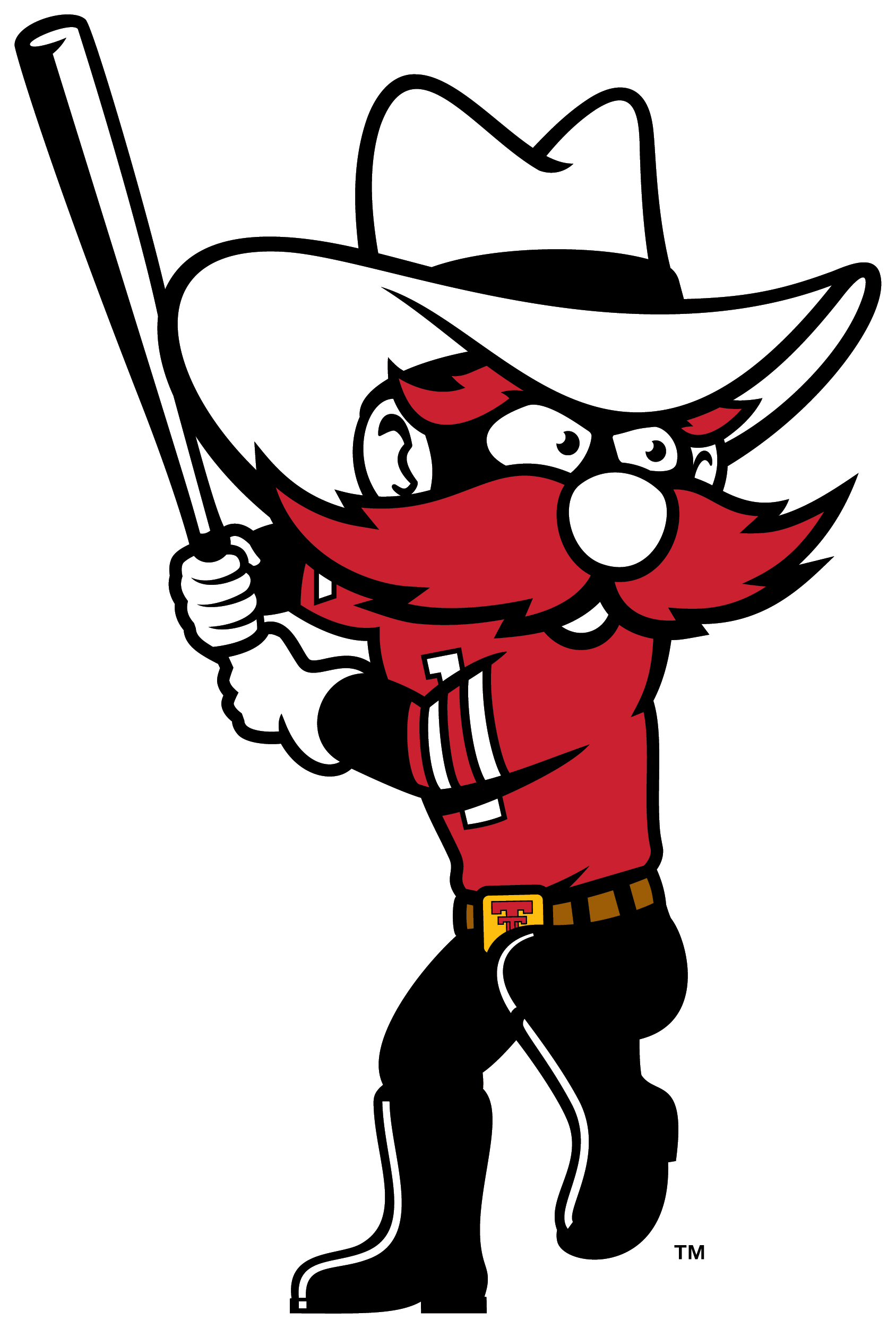 Raider Red in baseball pose
