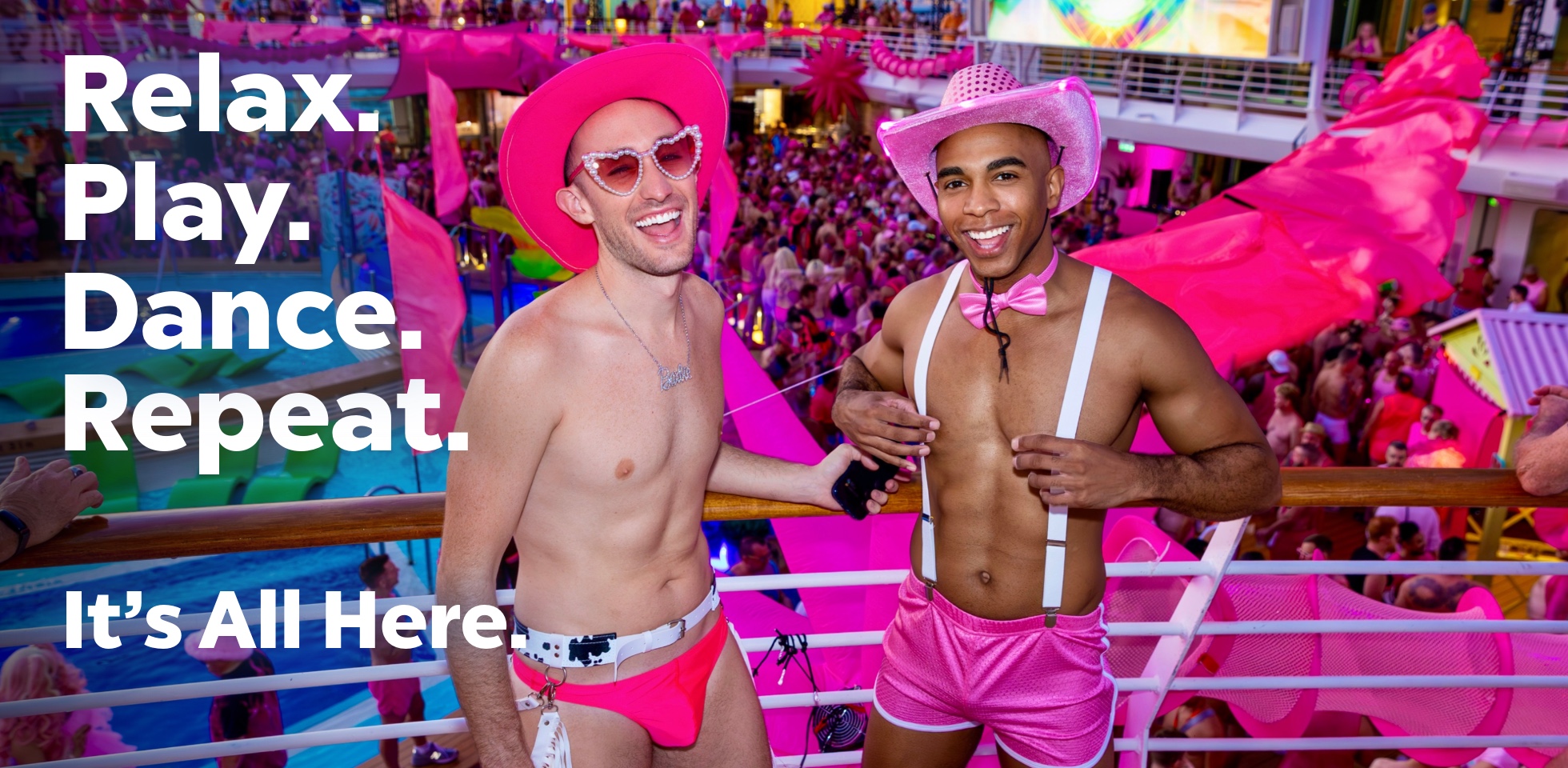 Guys on deck relaxing