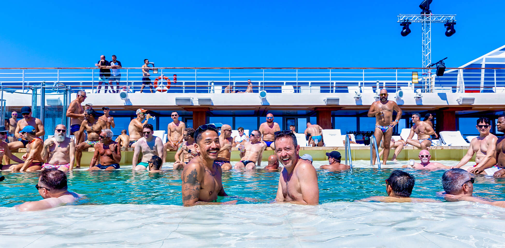 two guys in pool