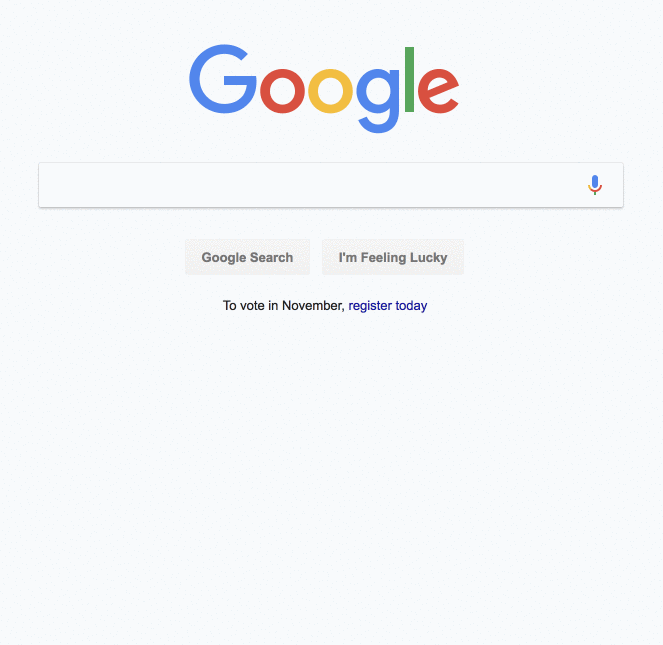 WhatFont demonstration on Google home page