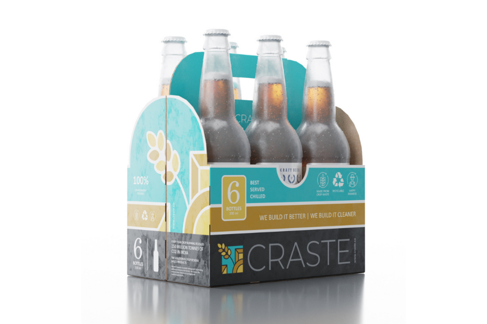 Craste sustainable packaging six pack