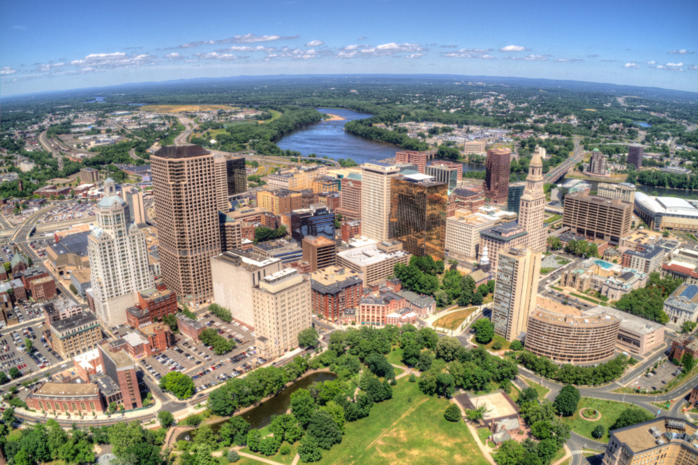 Hartford from above