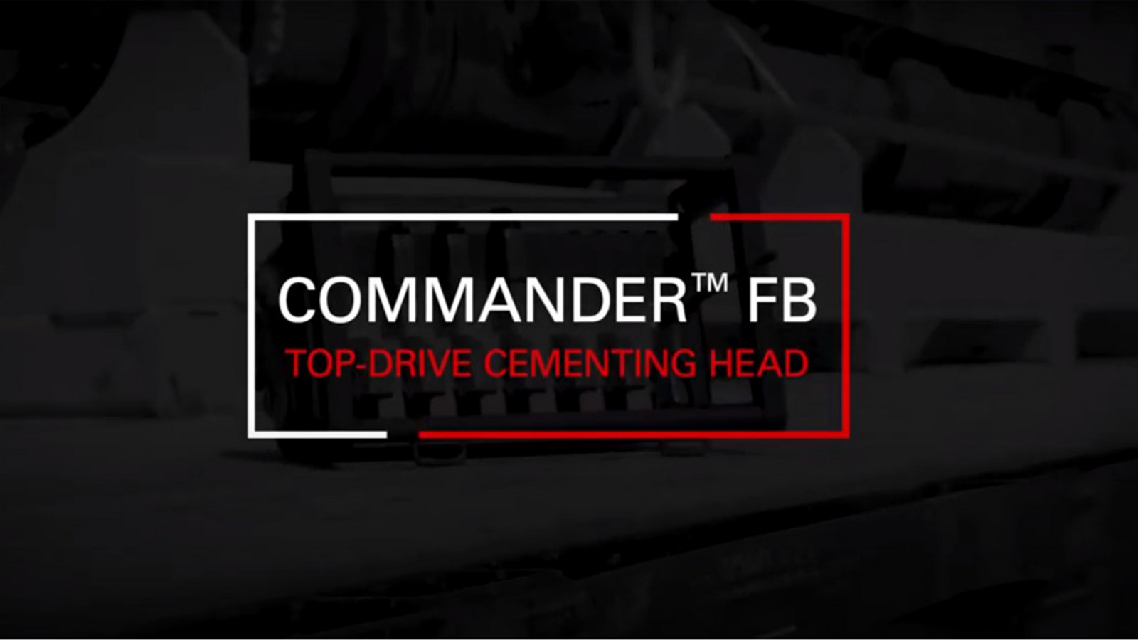 Commander full bore top-drive cementing head.