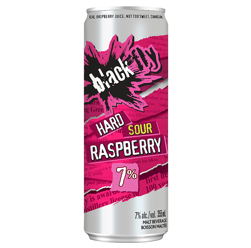 Black Fly Beverage - Sour Raspberry 7% (1 pack of 355ml Cans)