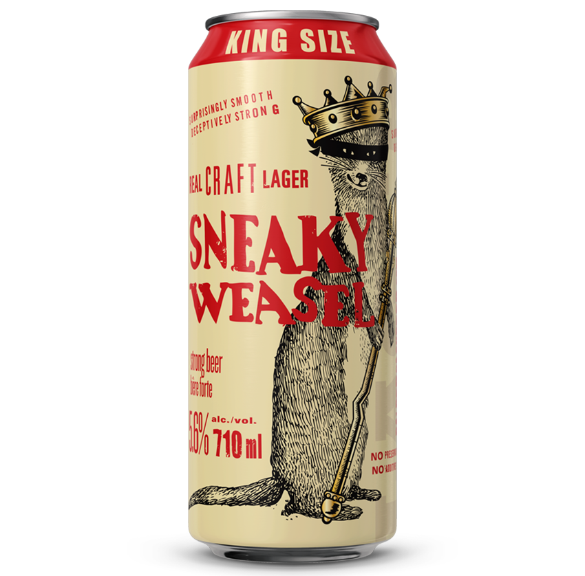 Sneaky Weasel Lager (1 pack of 710ml Cans)