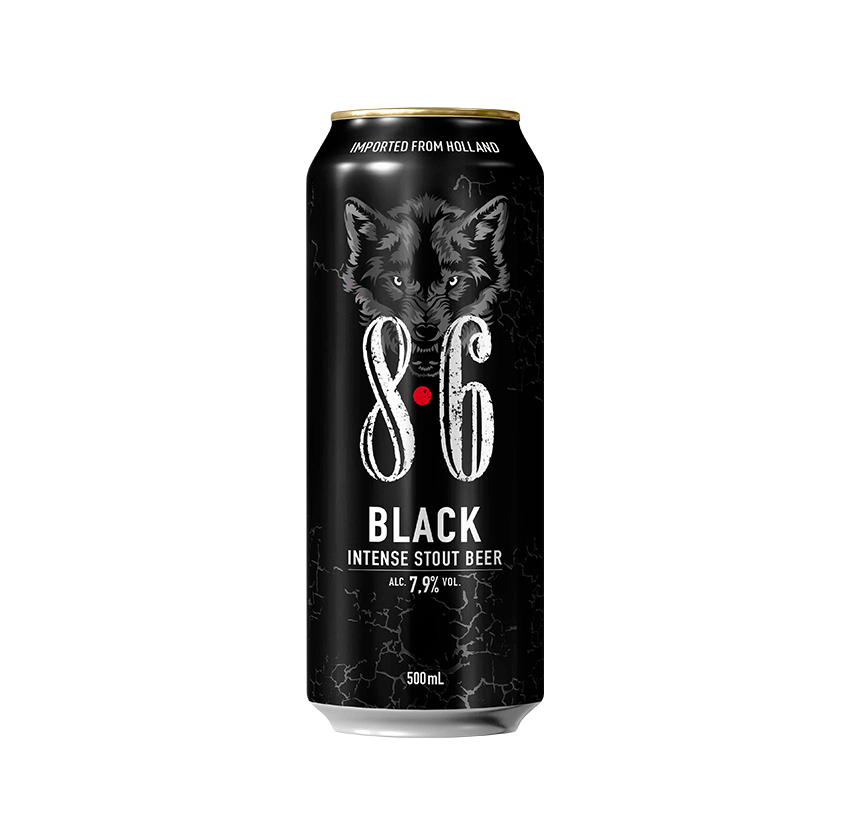 8.6 Black Stout Strong Beer (1 pack of 500ml Cans)