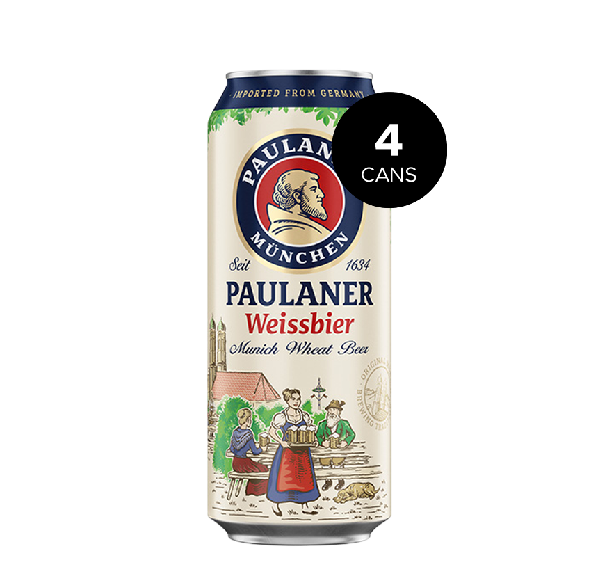 Paulaner Weissbier (4 pack of 500ml Cans)