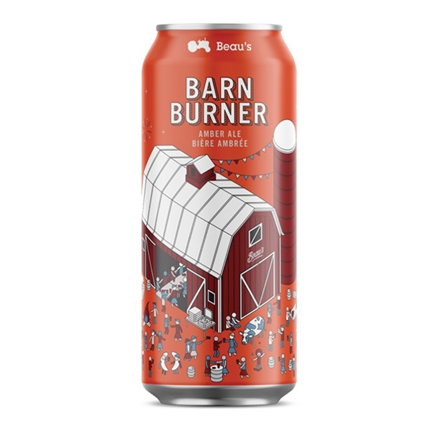 Beaus Brewing Barn Burner Amber Ale (1 pack of 473ml Cans)