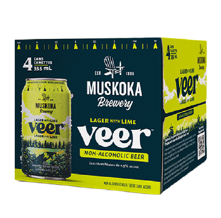 Muskoka Brewery Veer Lager With Lime (4 pack of 355ml Cans)