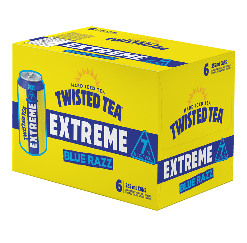 Twisted Tea Extreme Blue Razz (6 pack of 355ml Cans)