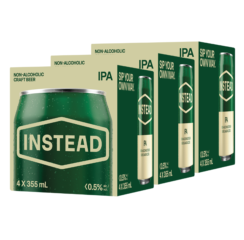 INSTEAD IPA NON ALCOHOLIC BEER