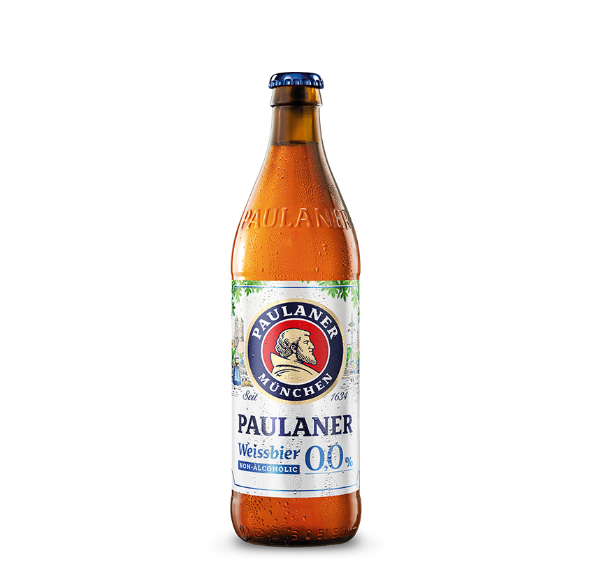 Paulaner Weisse 0.0 Non Alcoholic Beer (1 pack of 500ml Bottles)