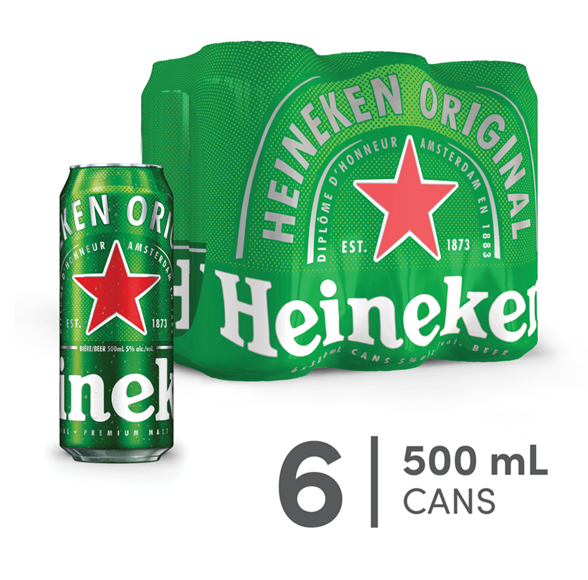 Heineken Nv (6 pack of 500ml Cans)