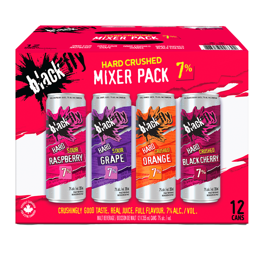 Black Fly Crushed Mixer Pack (12 pack of 355ml Cans)