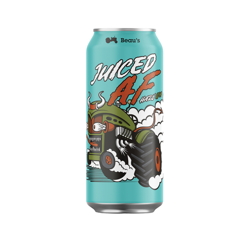 Beau's Juiced Af Hazy Ipa (1 pack of 473ml Cans)