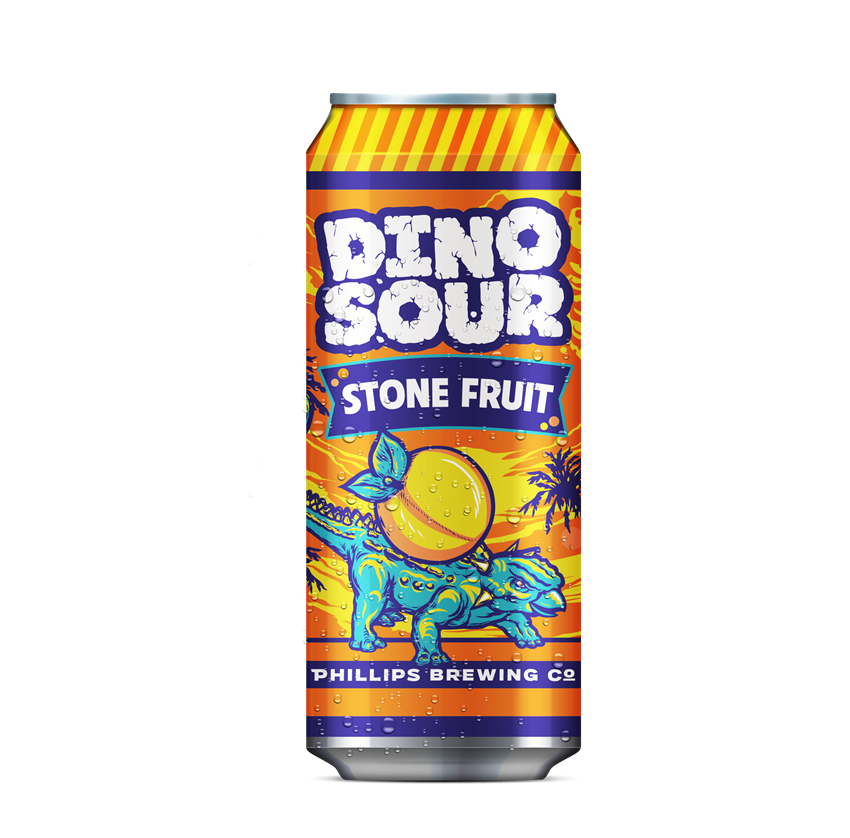 Phillips Dino Sour Stone Fruit Sour (1 pack of 473ml Cans)