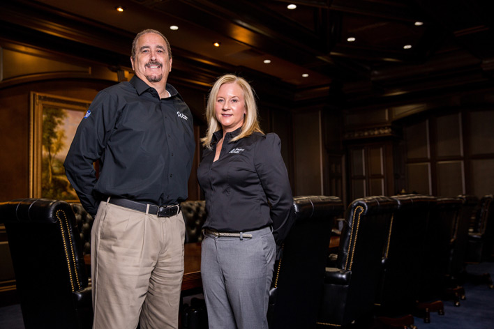 Window World President Steve Kamody (left) with CEO & Chairman Tammy Whitworth