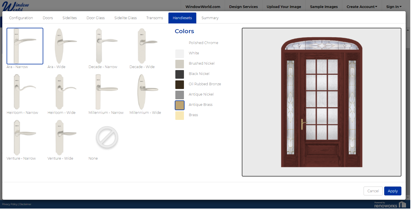 Designing a front door, adding hardware, and color