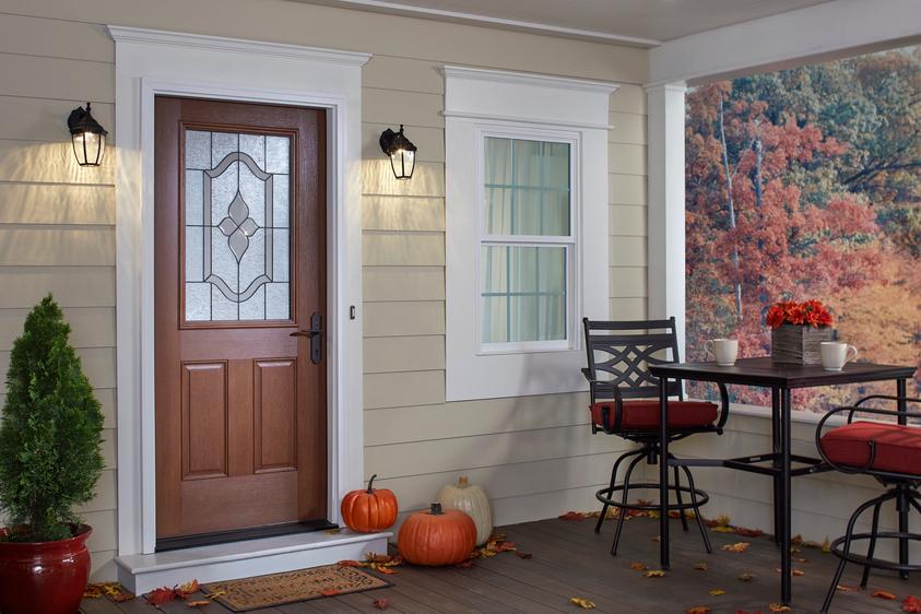 Window World Woodgrain Entry Door