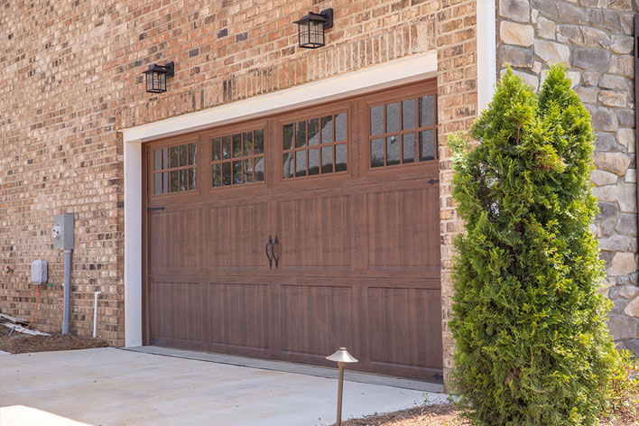 Brown garage door