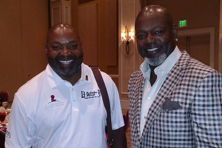 Window World franchisee Greg Deathridge and NFL player Emmitt Smith