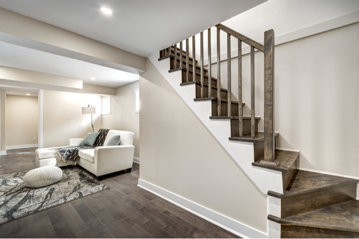 Clean and tidy basement