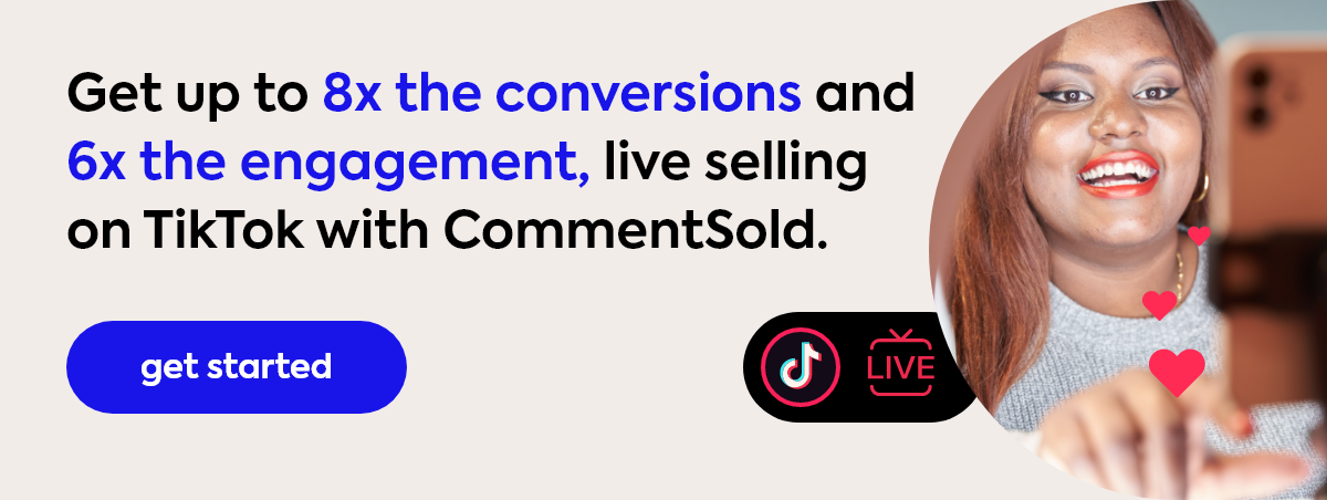 live sell with TikTok and CommentSold