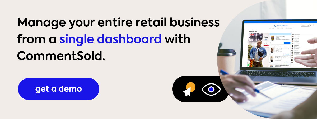 Retail Business dashboard management from CommentSold