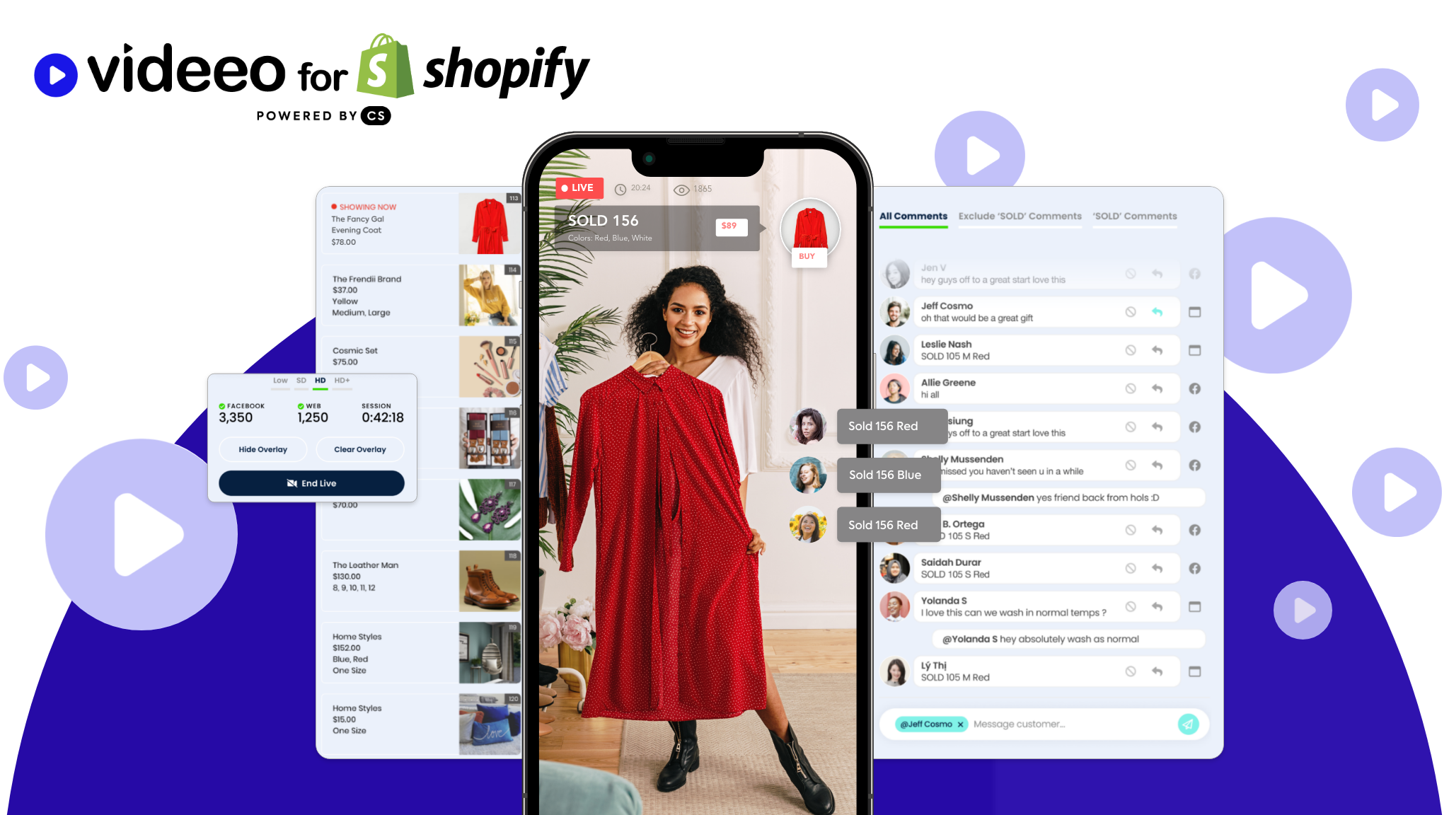 Videeo for Shopify powered but CommentSold