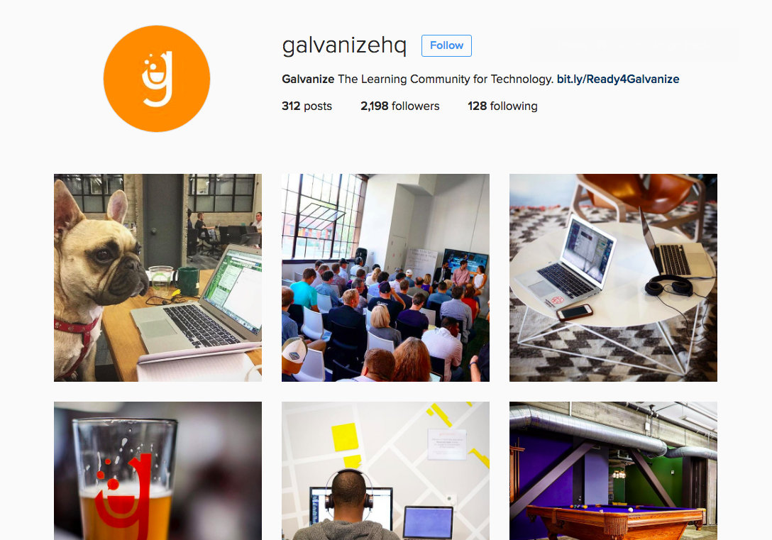 Galvanize instagram