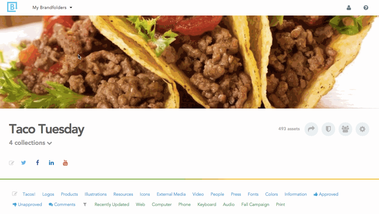 customize Brandfolder header