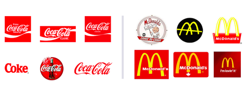 Coca-cola and McDonald's logos
