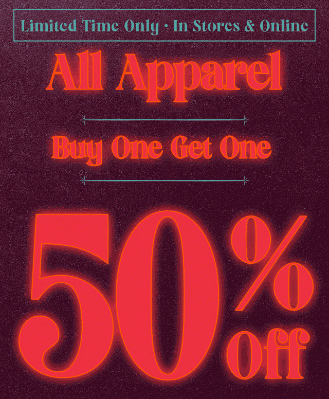 Urban Outfitter 50% discount advertisement