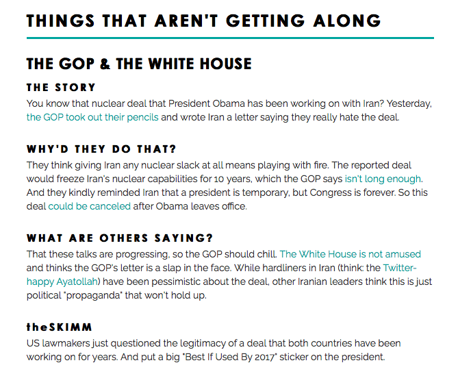 TheSkimm newsletter