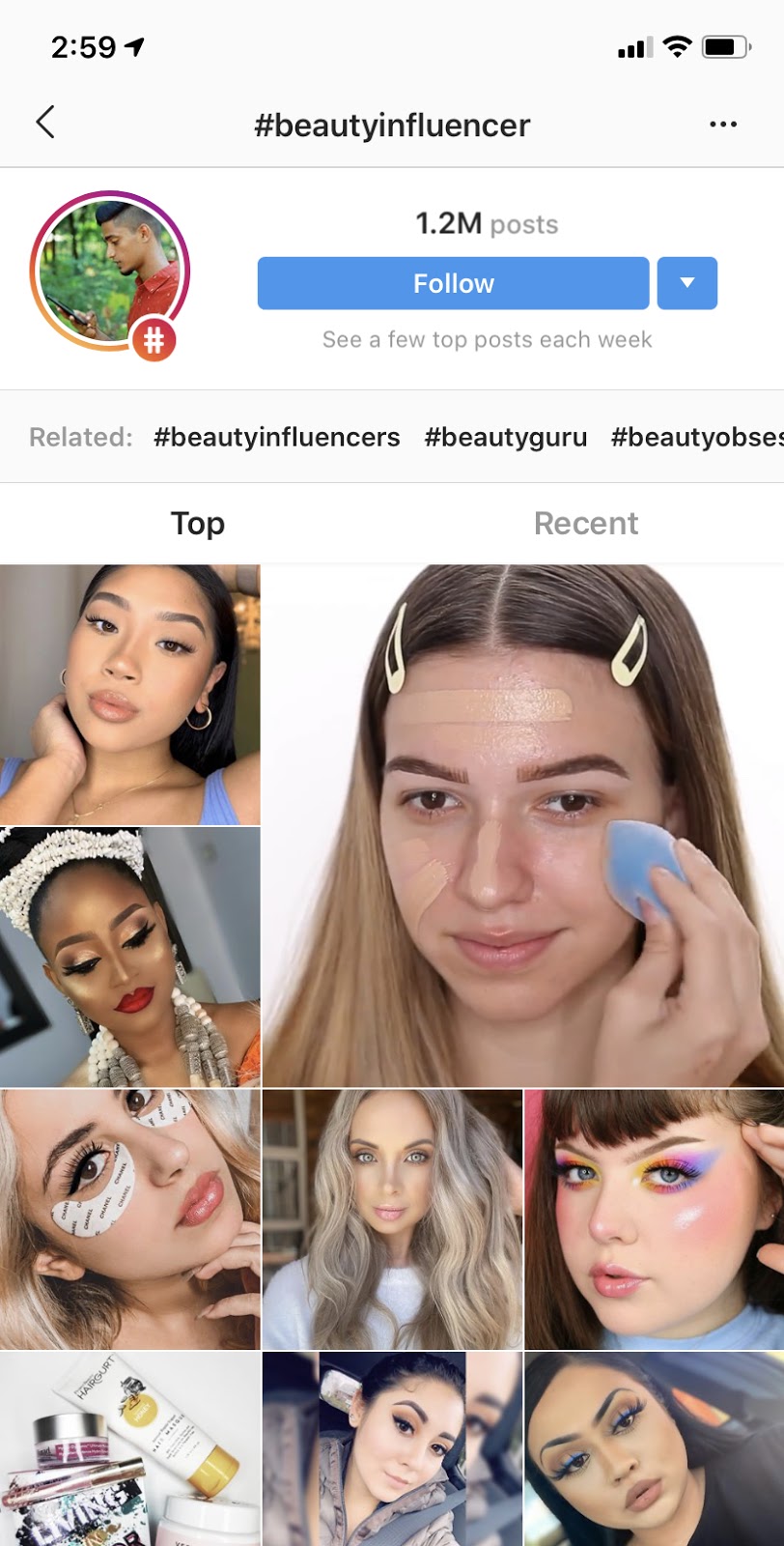 beauty influencer instagram example
