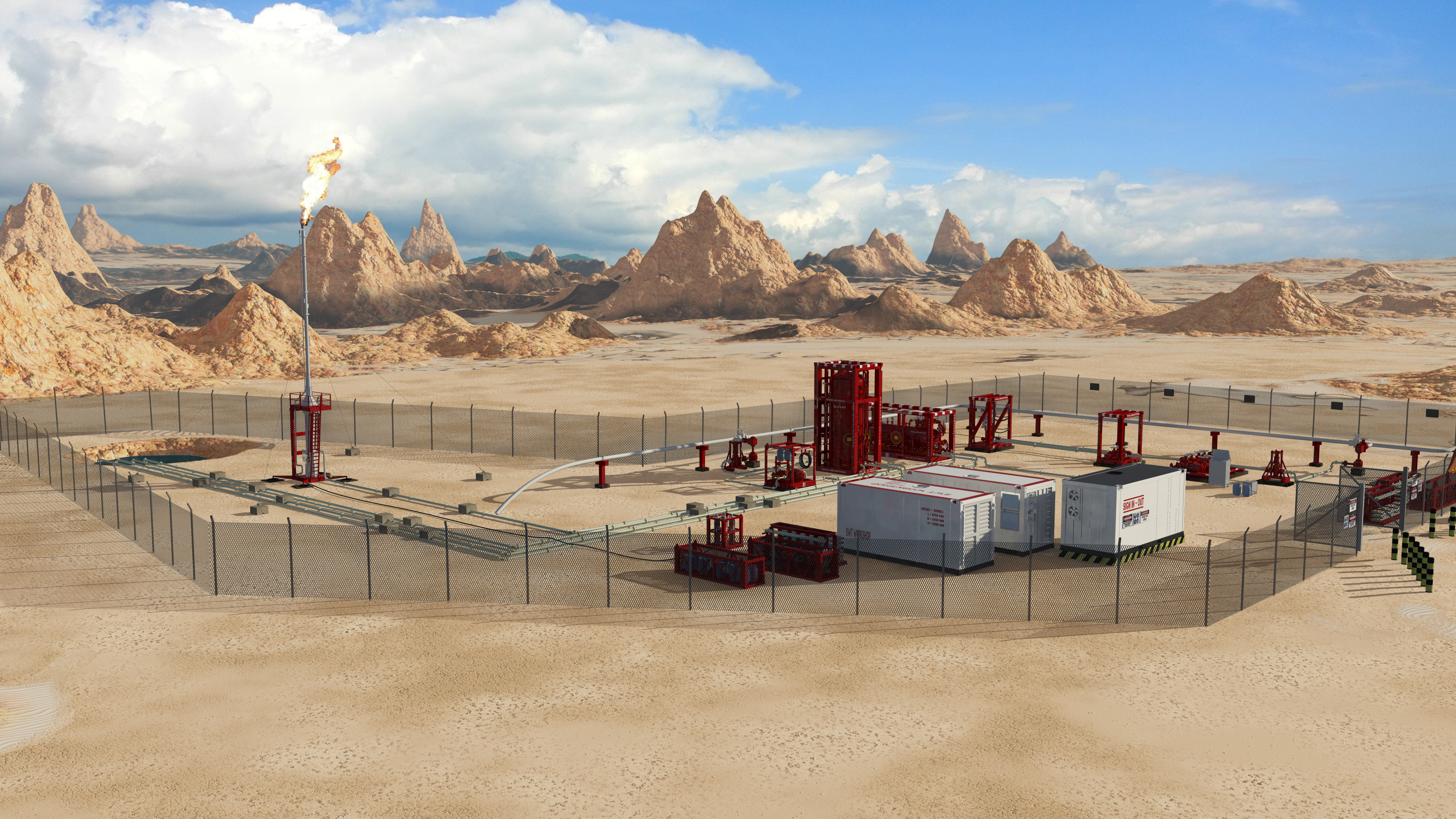 Early production facility used to cleanup and test multiple wells