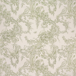 Rocaille Floral Cotton Print - Moss