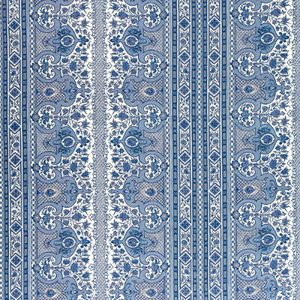 Digby S Tent Linen & Cotton Print - Moroccan Blue