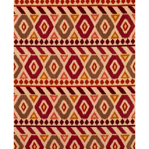 Uzbek Linen And Cotton Print - Rosewood/Cafe/Pink