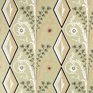 Gallier Diamond - Brown And Green On Beige
