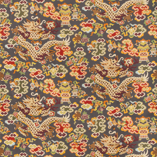 Ming Dragon Print - Grey | Kravet