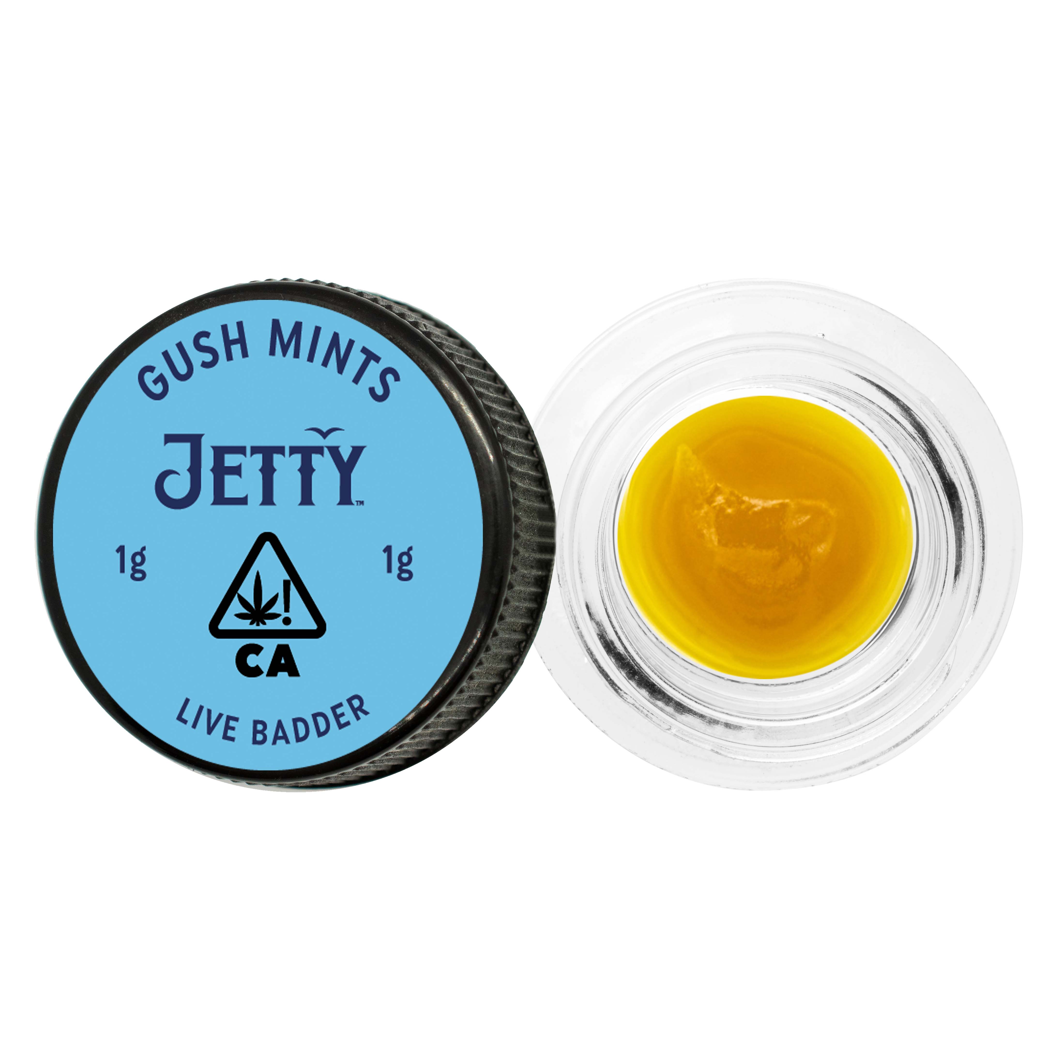 A photograph of Jetty Live Badder 1g Gush Mints