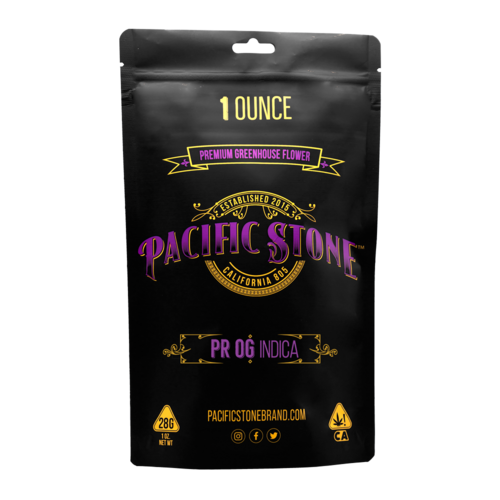 A photograph of Pacific Stone Flower 28.0g Pouch Indica PR OG (4ct)