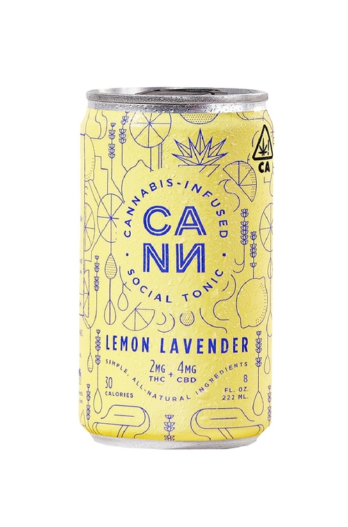 A photograph of CANN Lemon Lavender 6pk 8oz