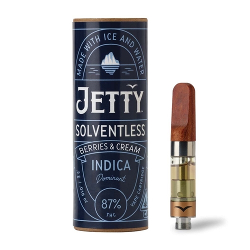 A photograph of Jetty Cartridge 0.5g Solventless Berries & Cream