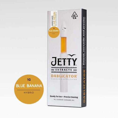 A photograph of Jetty Dablicator 1g Unrefined LR Blue Banana